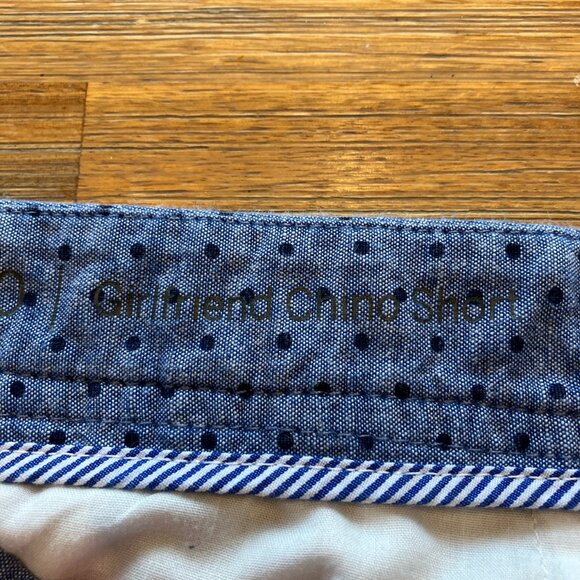 Talbots Girlfriend Chino Short cotton chambray polka dots midrise size 10 - Picture 6 of 7
